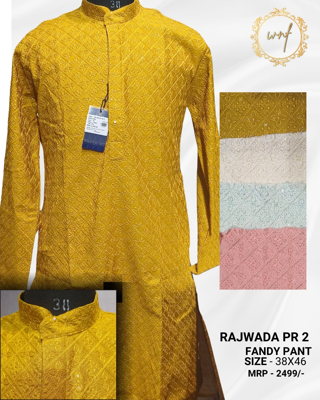 RAJWADA PR 2 - KURTA PANT ( 1PC MRP 2499/-)