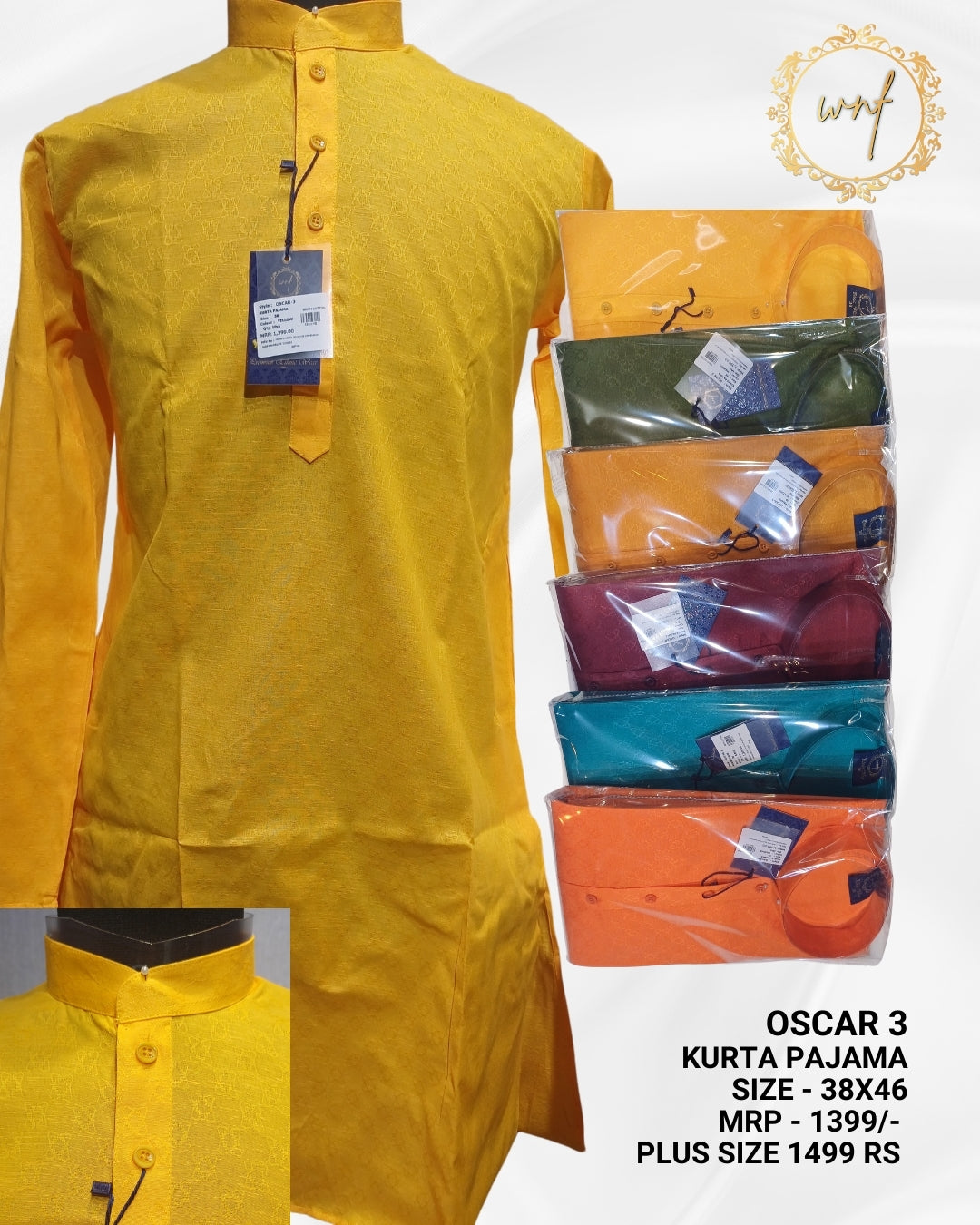 OSCAR 3 - KURTA PAJAMA ( 1PC MRP 1399/-) ( 1PC BIG SIZE MRP 1499/-)