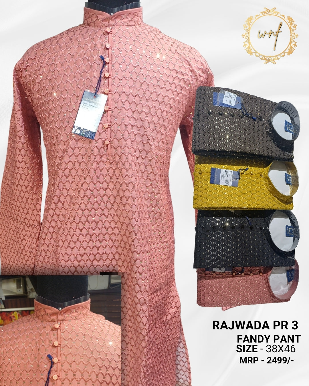 RAJWADA PR 3 - KURTA PANT ( 1PC MRP 2499/-)